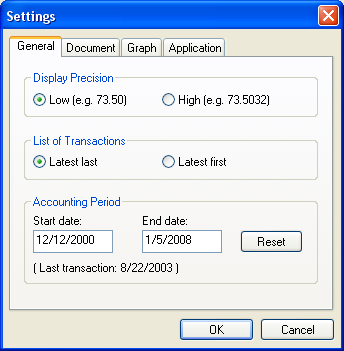 General settings